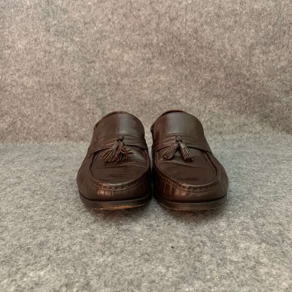 Florsheim Men’s Brown Leather Tassel Loafers Slip On Shoes - Picture 2 of 11